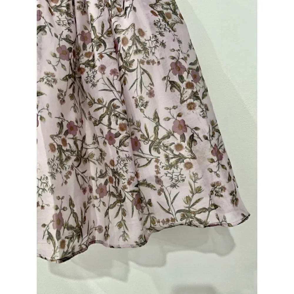 NWOT PIPPA & JULIE Kids' Size 5 Little Girl's Ditsy Floral Opaque Organza Dress